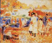 Pierre Renoir Beach Scene France oil painting reproduction